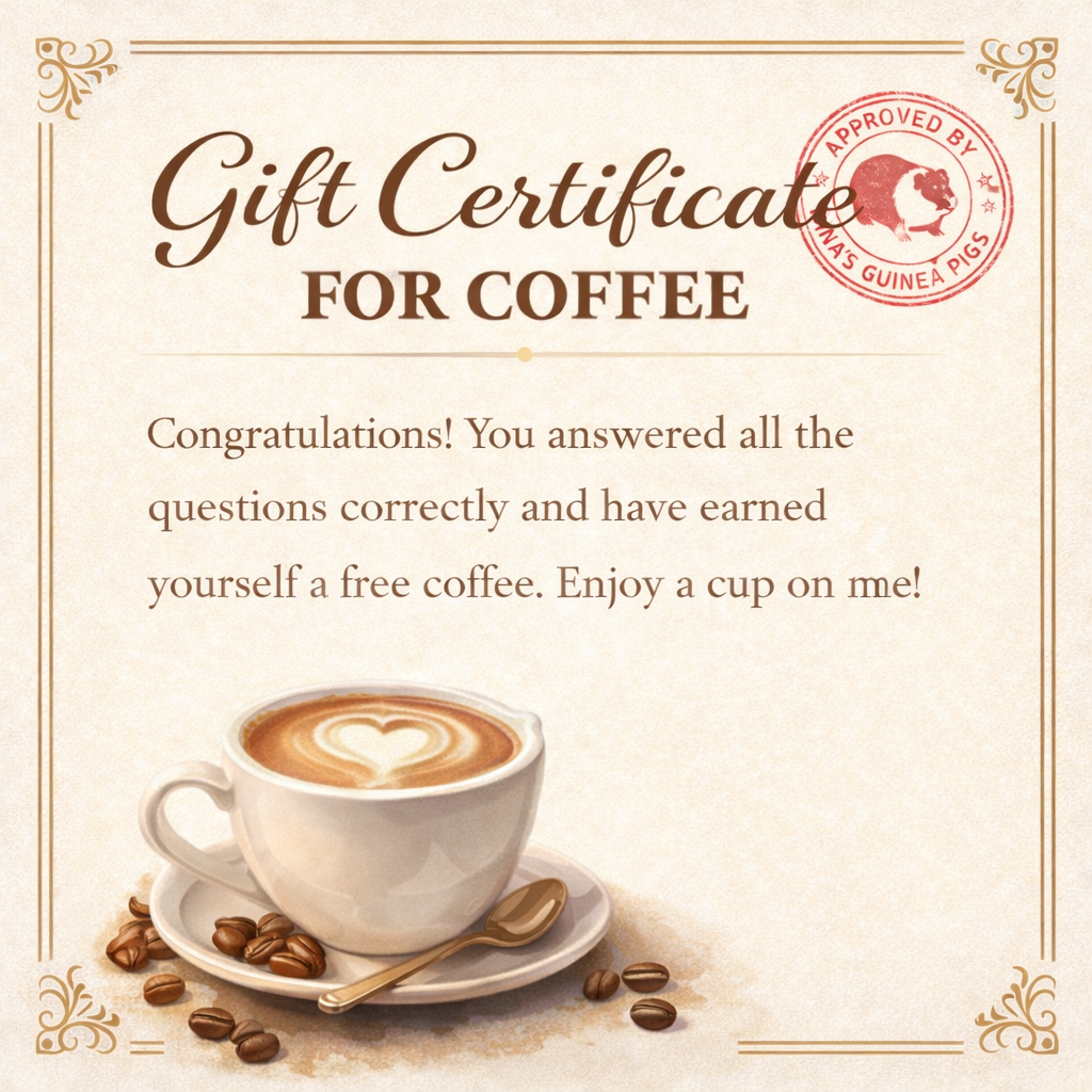 Gift Certificate for Coffee